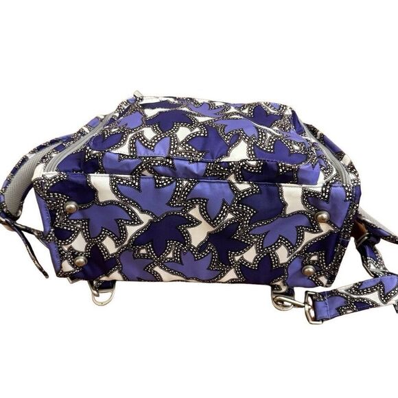 Ju-Ju-Be B.F.F. Diaper Bag Backpack in Lilac Lace Purple Leaf Print - Picture 3 of 16